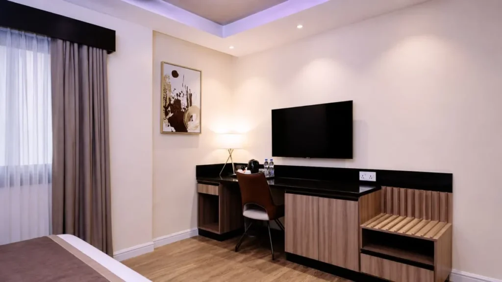Room desk and TV